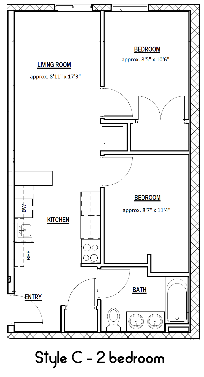 E3 – Style C – 2 Bedroom