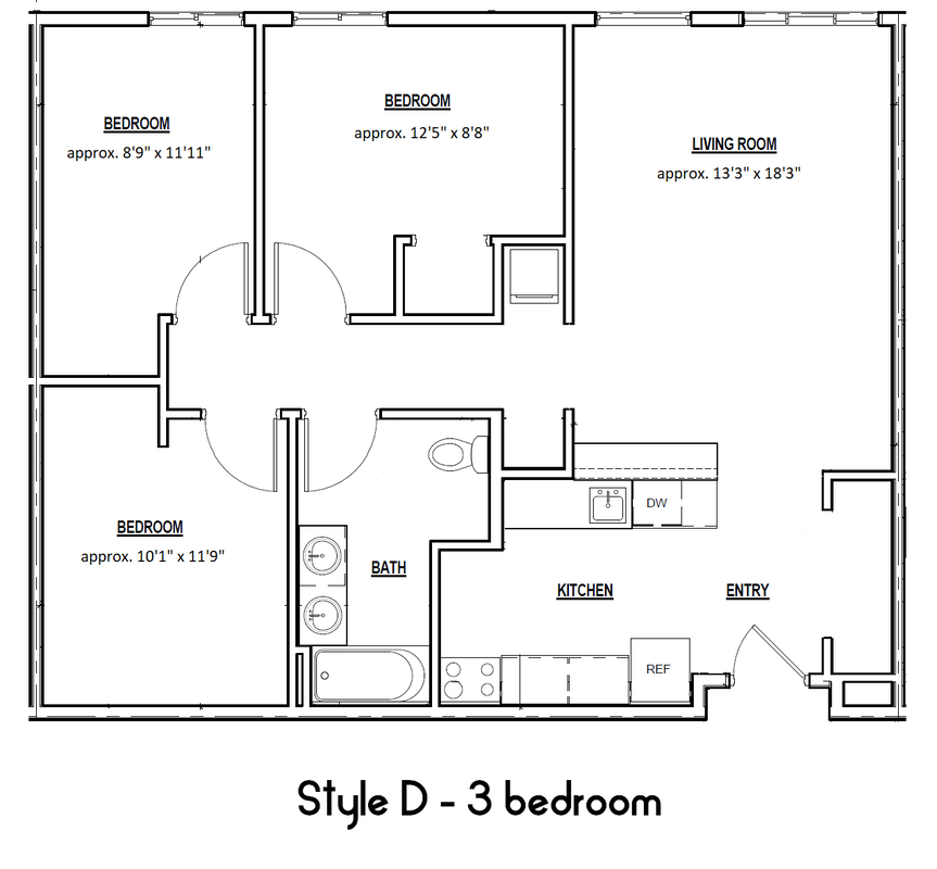 E3 – Style D – 3 Bedroom