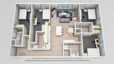 E1 – Quad A – 4bed/4person