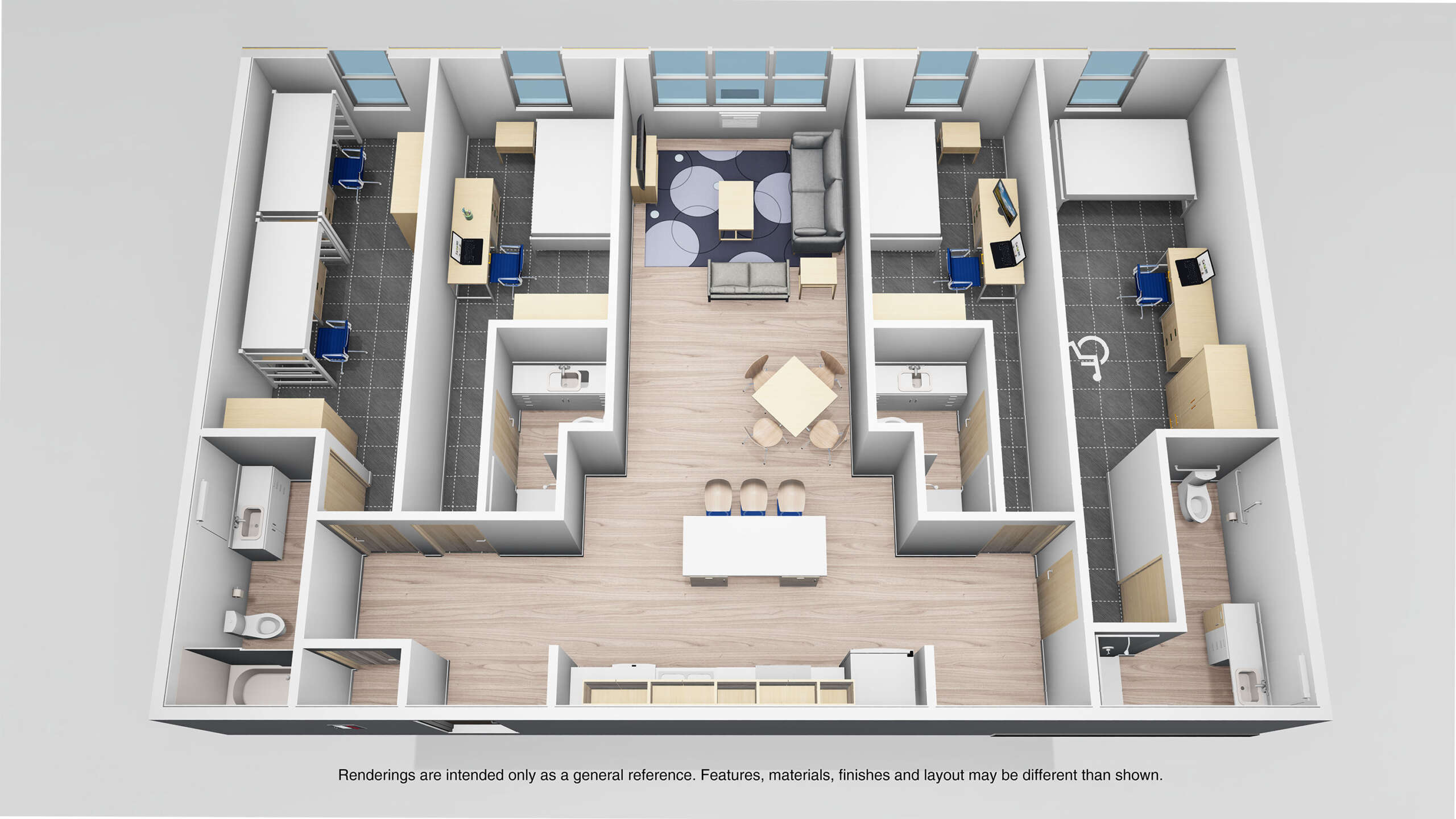 E1 – Quad B – 4bed/5person